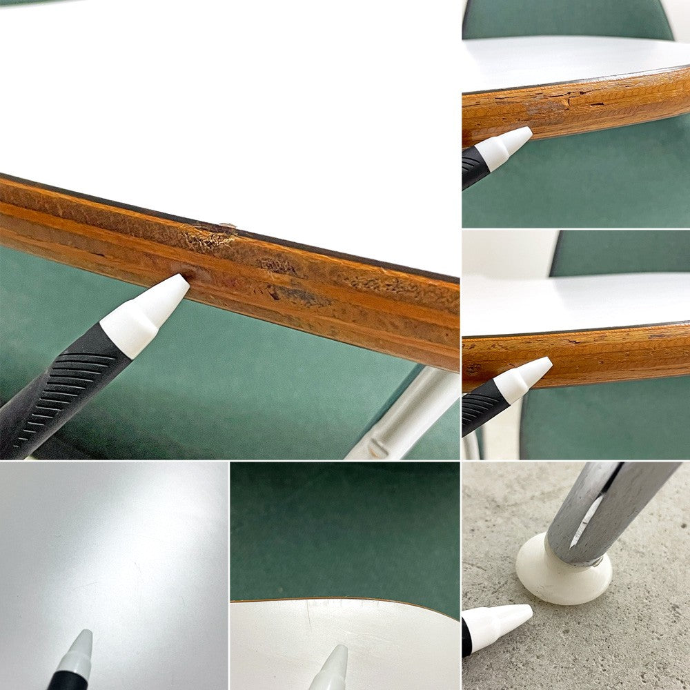 ハーマンミラー Herman Miller サイドシェルチェア セカンド 2nd ビンテージ アプホルスター スクールベース スタッキングベース 肘掛けテーブル付 イームズ ミッドセンチュリー G ●