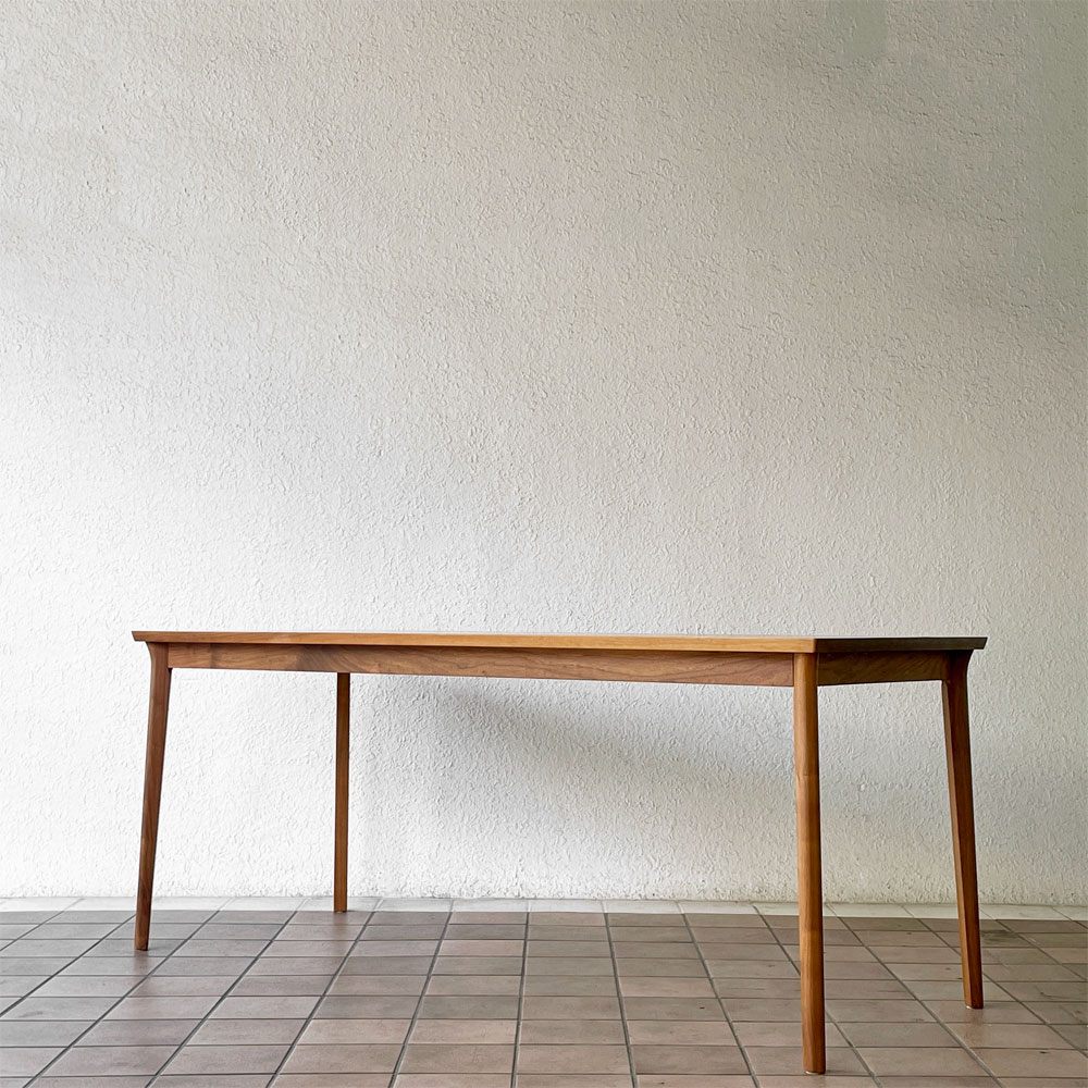 ブランチ BRUNCH ダイニングテーブル ウォールナット無垢材 W180cm ナチュラルモダン ◇