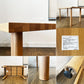 無印良品 MUJI ダイニングテーブル オーク材 無垢集成材 丸脚 W140cm ナチュラルデザイン 廃番 ◎