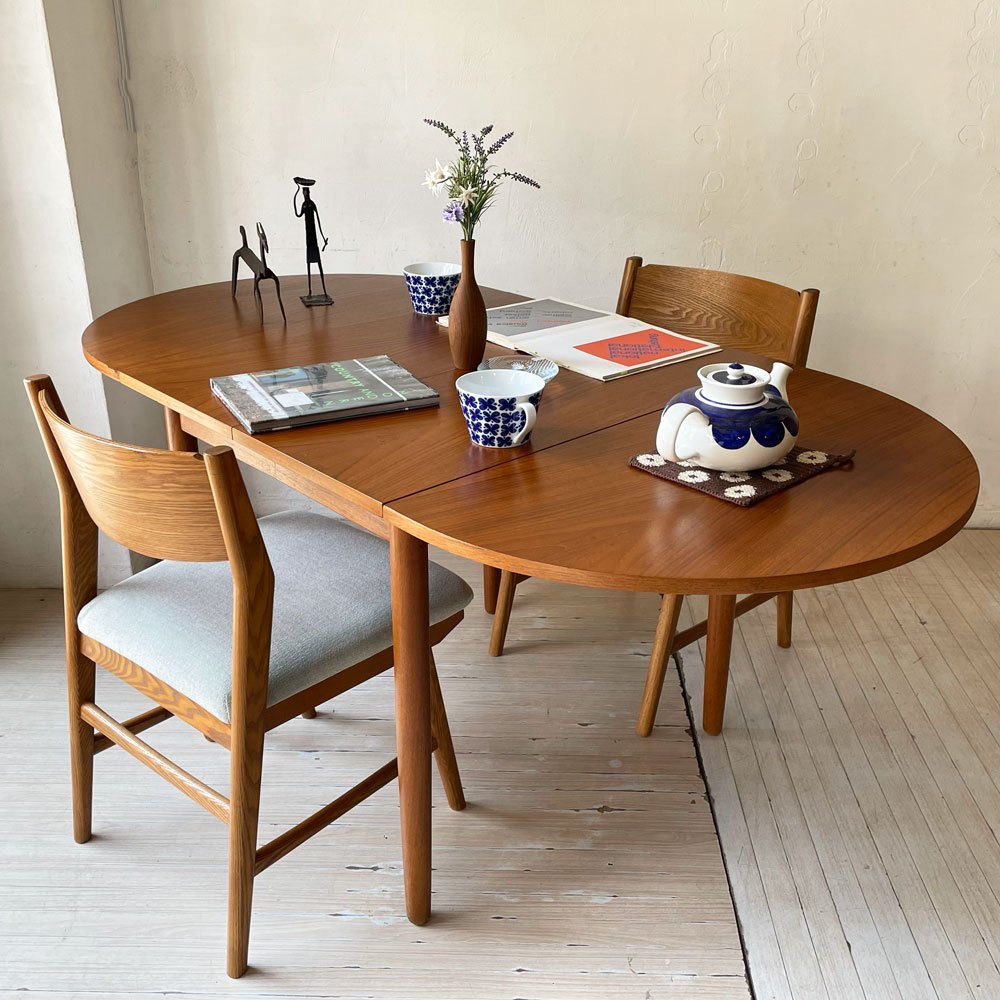 デンマークビンテージ Danish Vintage チーク材 エクステンション バタフライテーブル ダイニングテーブル 北欧家具 ★