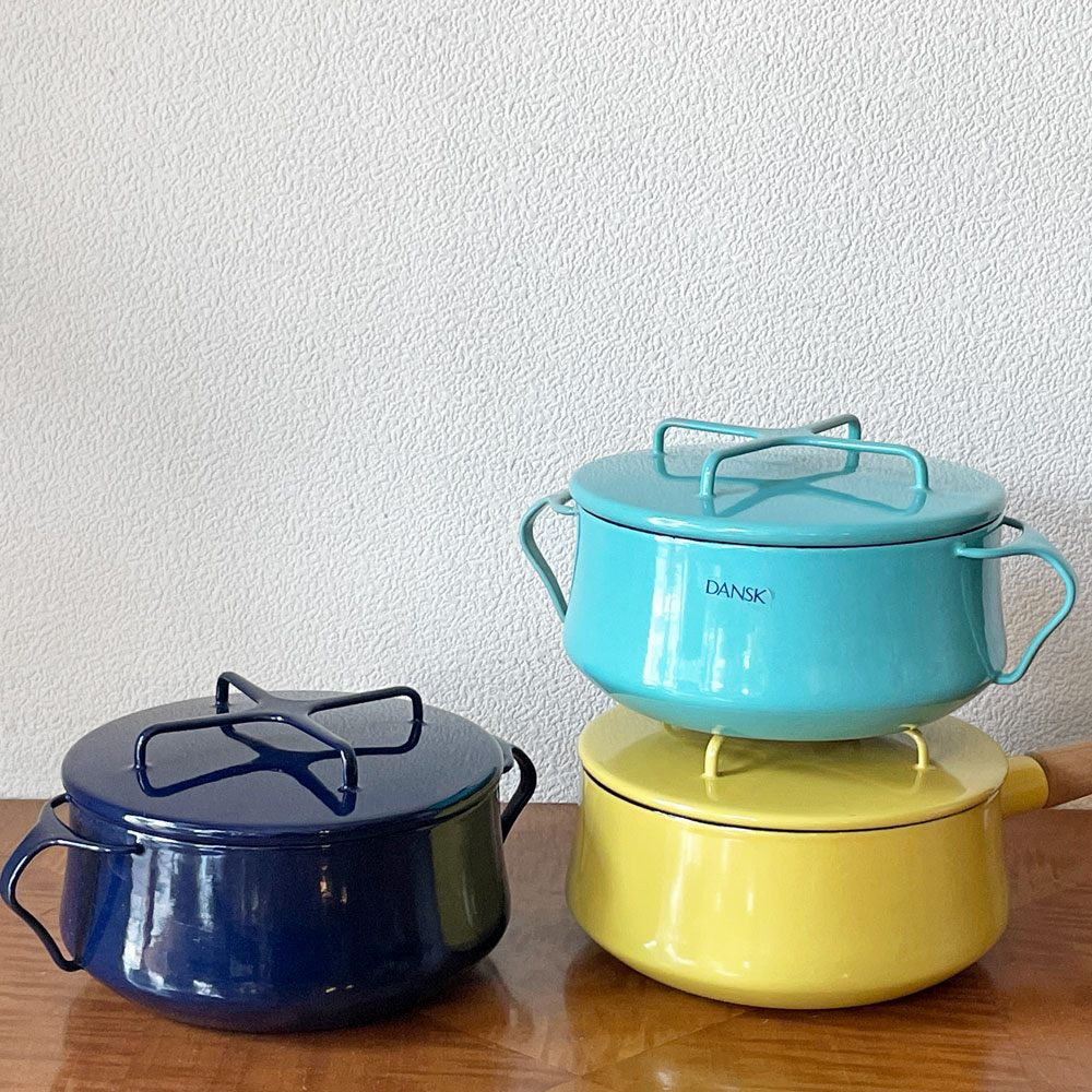 ダンスク DANSK コベンスタイル 両手鍋 ホーロー キャセロール W26cm イェンス・クイストゴー ティール 北欧 ◇