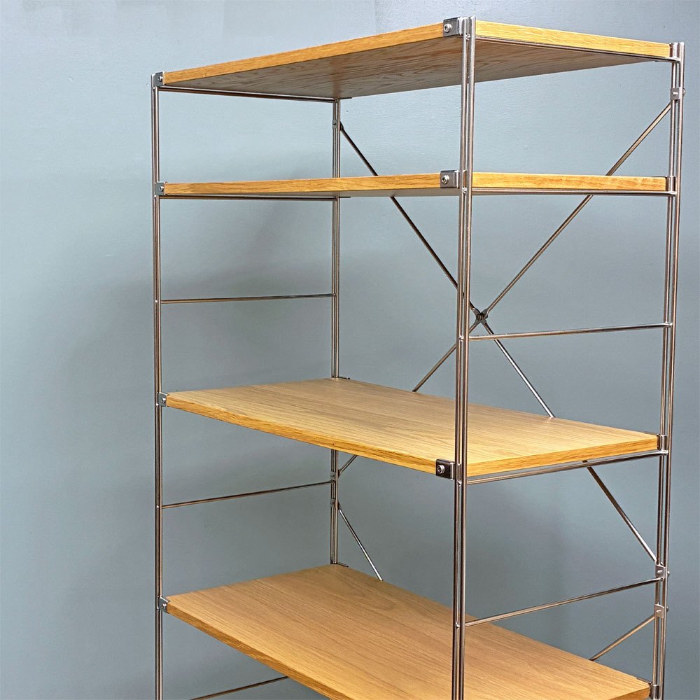 無印良品 MUJI ステンレスユニットシェルフ オーク材 ワイド 大 W86 H175cm ナチュラルデザイン ◎
