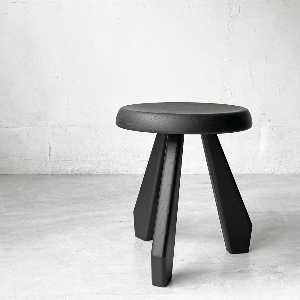 カッシーナ Cassina 523 メリベル スツール TABOURET MERIBEL オークブラック シャルロット・ペリアン 美品 モダンデザイン フランス 参考価格￥217,800- ★