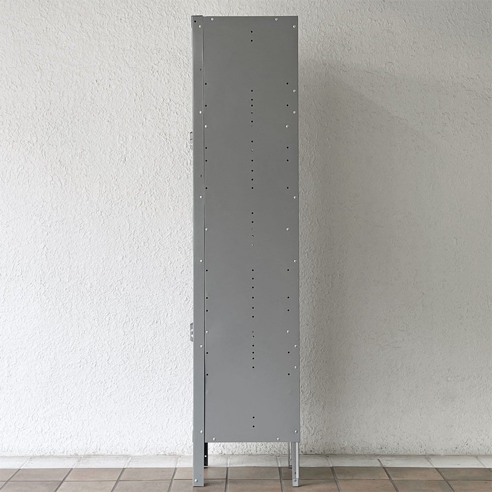 リオン LYON 2段スチールロッカー 2-TIER LOCKER ダイヤカット RECESSED HANDLE グレー dove gray インダストリアル パシフィックファニチャーサービス取扱 ◇