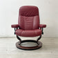 エコーネス EKORNES コンサル Consul ストレスレスチェア stressless リクライニングチェア オットマン付き クラシック レザー Mサイズ 2017年製 B ●