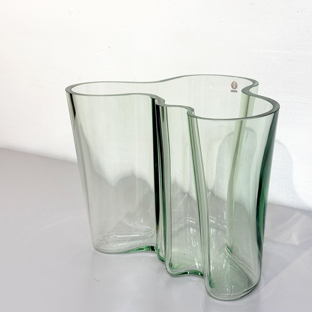 イッタラ iittala アルヴァ アアルト コレクション Alvar Aalto Collection ベース フラワーベース 花瓶 クリア1937  初期カラー H16cm フィンランド 北欧雑貨 箱付 ●