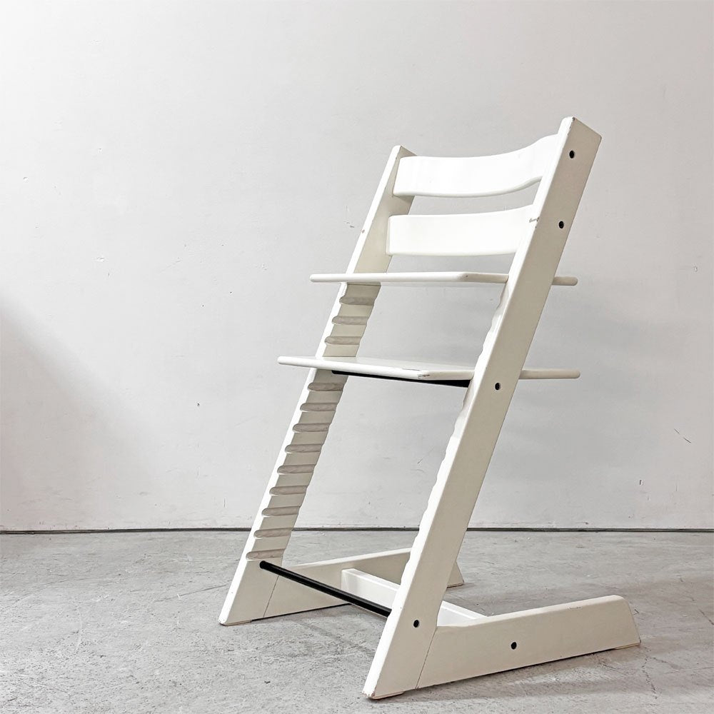 ストッケ STOKKE トリップトラップ TRIPP TRAPP ベビーチェア キッズチェア ホワイトカラー S/N4～ ノルウェー 北欧家具 ●