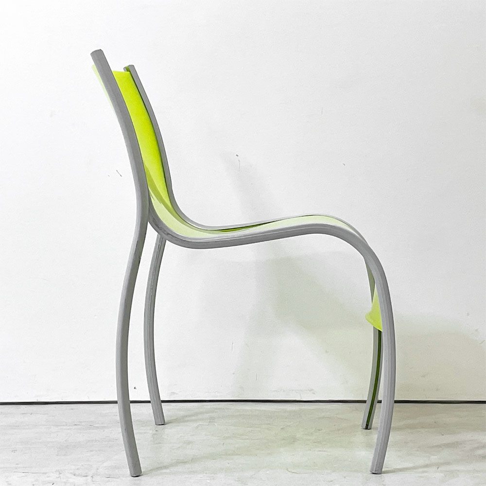 カルテル Kartell FPE chair スタッキングチェア ダイニングチェア アルミ ポリプロピレン グリーン ロンアラッド イタリアモダン 廃番 D ●