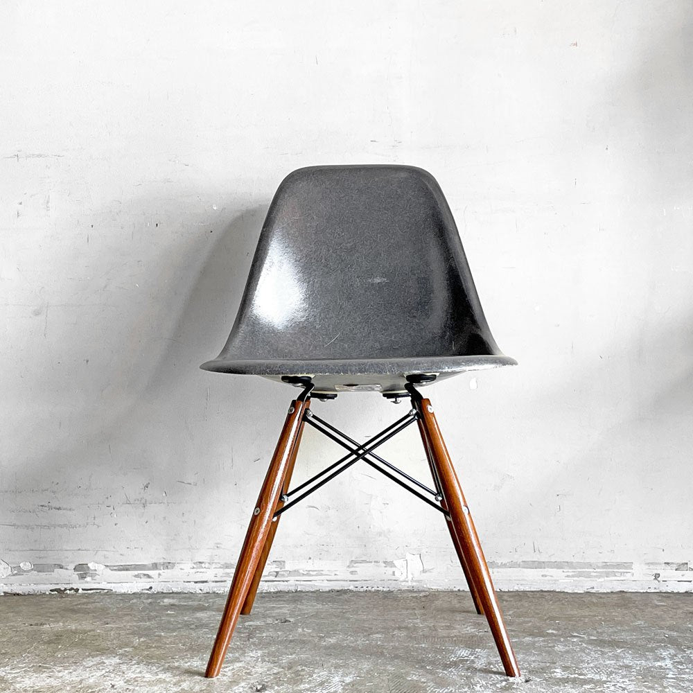 ハーマンミラー Herman Miller サイドシェルチェア セカンド 2nd FRP エレファントハイドグレー ドゥエルレッグ C&Rイームズ ミッドセンチュリー ■