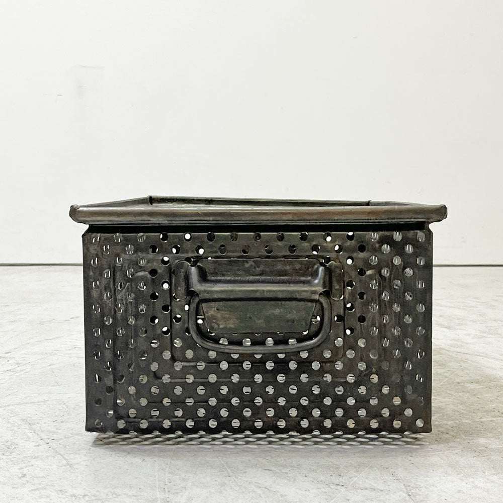 SCHAFER スタッキング ストレージボックス パンチングメタル インダストリアル ドイツビンテージ F ●