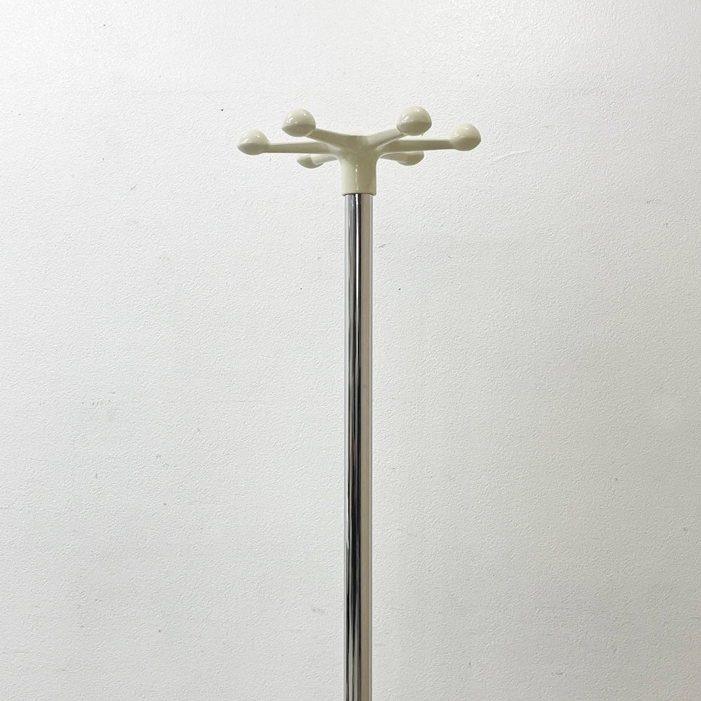 オカムラ okamura コートハンガー 8202ZA H163cm スチール ホワイト 1975年 グッドデザイン賞受賞 ビンテージ ●