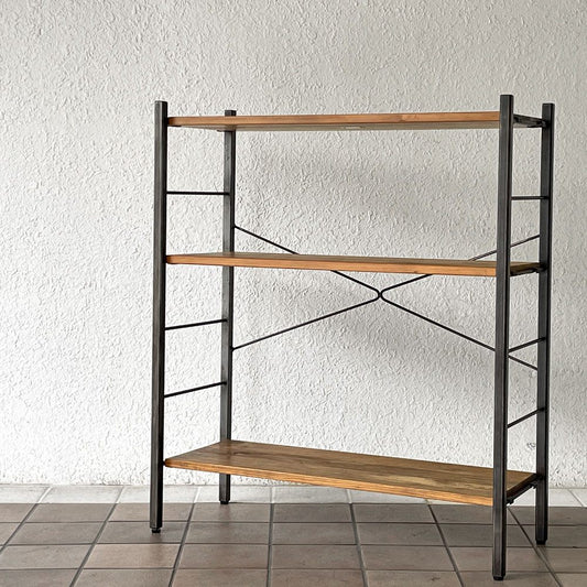 アクメファニチャー ACME Furniture グランビュー GRANDVIEW オープンシェルフ 3段 W85cm ハックベリー材×アイアン インダストリアルデザイン 定価￥52,800- ◇