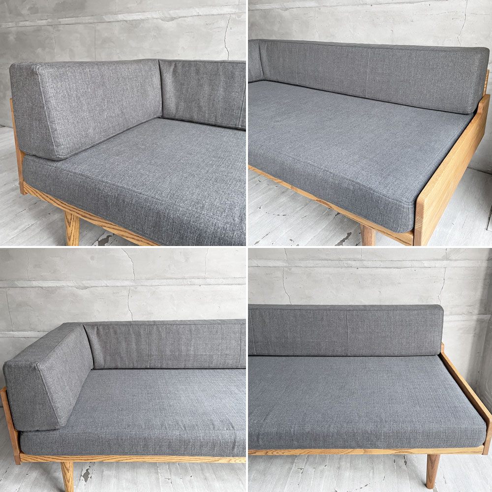 モモナチュラル Momo Natural デイソファ DAY SOFA 2.5シーター ONE ARM L 片アーム オーク無垢材フレーム 参考定価145,000円 ♪