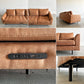 ジャーナルスタンダードファニチャー j.s.F ピーエスエフカウチソファ PSF COUCH SOFA 3人掛けソファ＆オットマン レザー調  W210cm コンセント＆USB充電口付 定価￥165,000- 〓