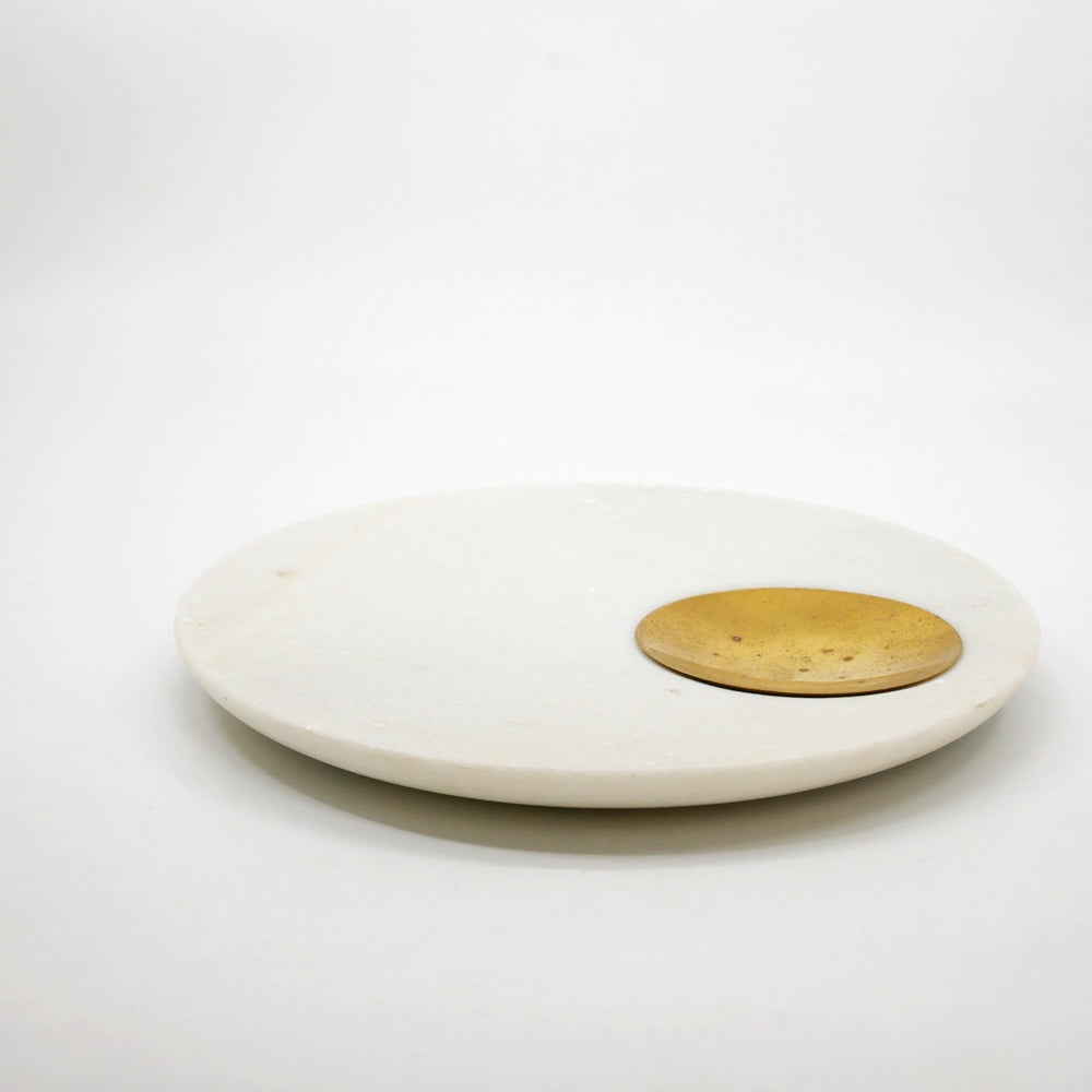 トムディクソン Tom Dixon ストーン サービングボード Stone Serving Board 大理石×真鍮 ブラスカラー 定価26,400円 ●