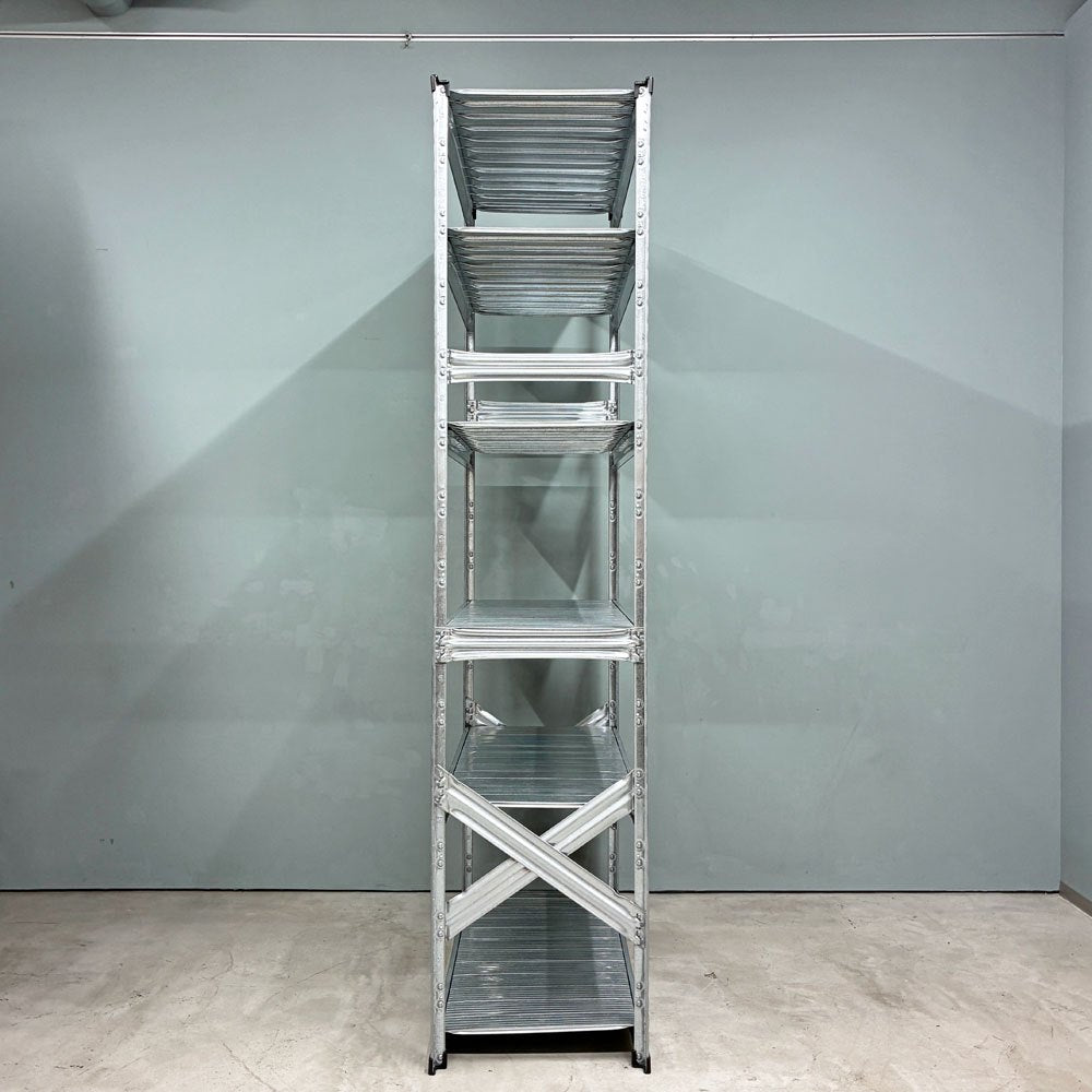 メタルシステム METALSISTEM スーパー123シリーズ スチールシェルフ 6段 4 STEEL SHELF オープンシェルフ イタリア製 ◎