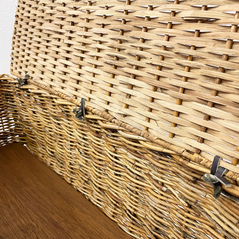 トラックファニチャー TRUCK FURNITURE RT バスケット RT BASKET RTB-1  フタ付き ラタン 布持ち手 底板 定価19,800円 ●