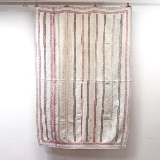 ビンテージキルト vintage 古布 インドキルト 165×120cm ハンドメイド LIGHT YEARS取扱 ●
