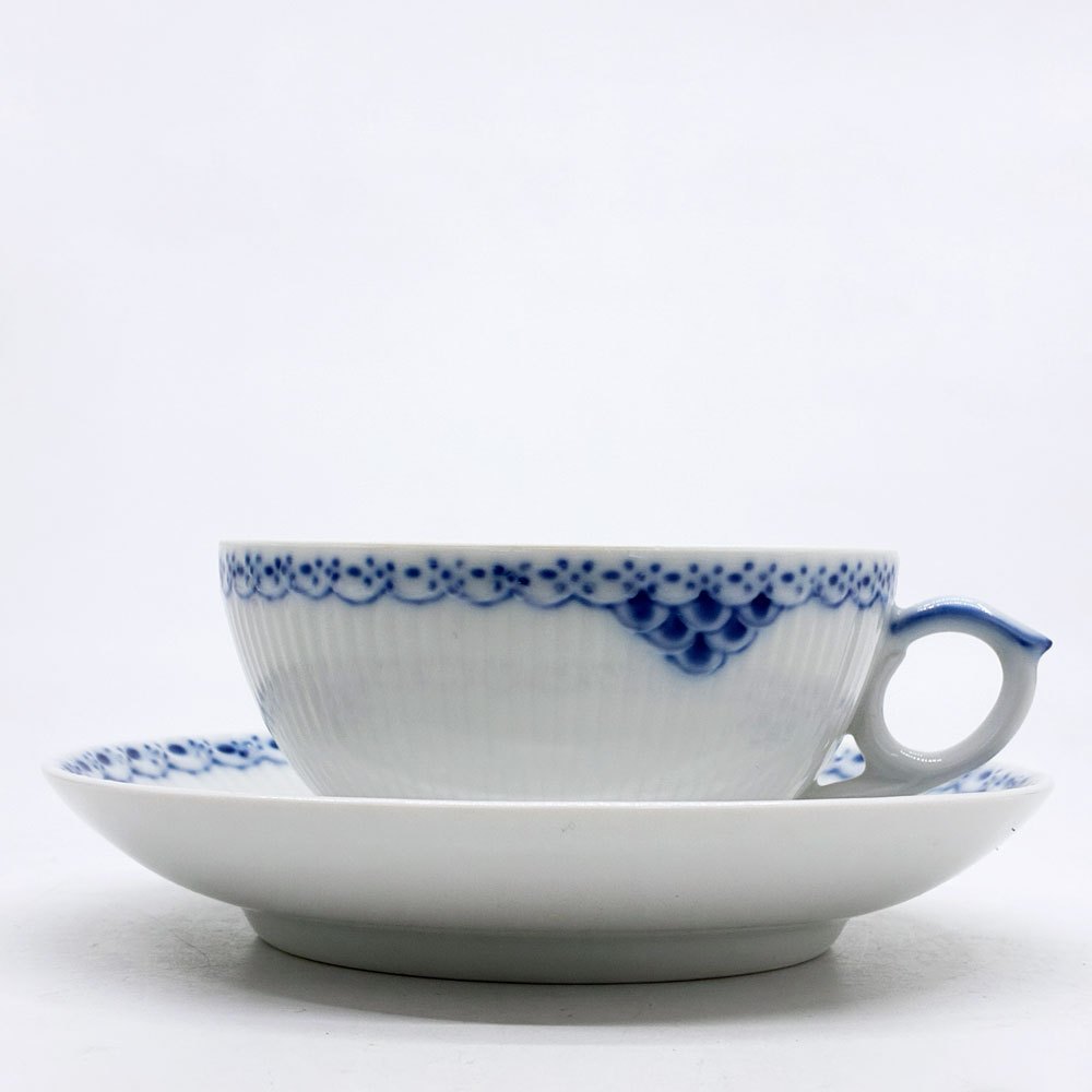 ロイヤルコペンハーゲン ROYAL COPENHAGEN プリンセス ティーカップ&ソーサー 220ml C&S デンマーク 北欧食器 F ●