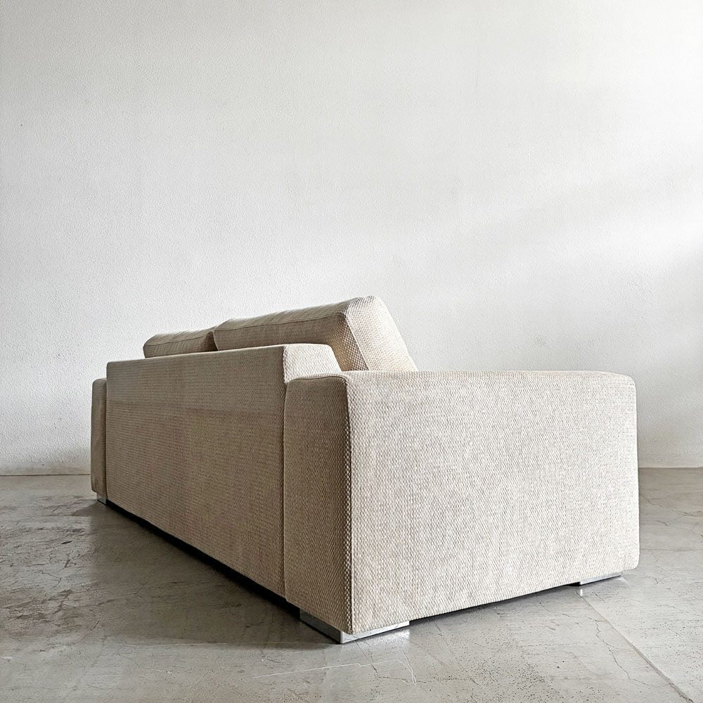 ボーコンセプト BoConcept インターノ Interno Ⅲ 2シーターソファ 2人掛け W217cm カバーリングファブリック オフホワイト系 スチール脚 デンマーク 廃番 〓