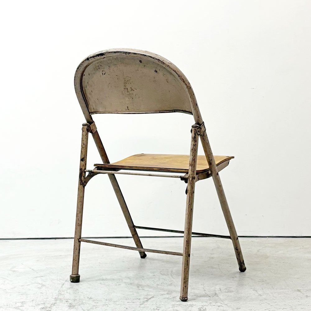 アメリカンシーティングカンパニー AMERICAN SEATING COMPANY フォールディングチェア プライウッド × スチール USビンテージ D ●