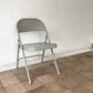 チューブラースチール フォールディングチェア TUBULAR STEEL FOLDING CHAIR 折りたたみ椅子 グレー アメリカ インダストリアル PFS取扱 B ◇