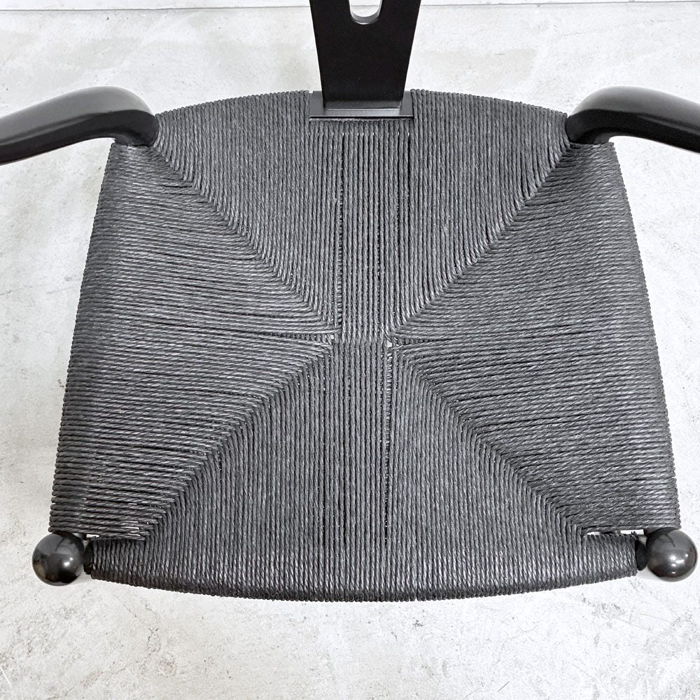 カールハンセン＆サン Carl Hansen & Son CH24 Yチェア ブラックラッカー×ブラックペーパーコード ビーチ材 ハンス・J・ウェグナー デンマーク 北欧家具 日本仕様サイズ C ●