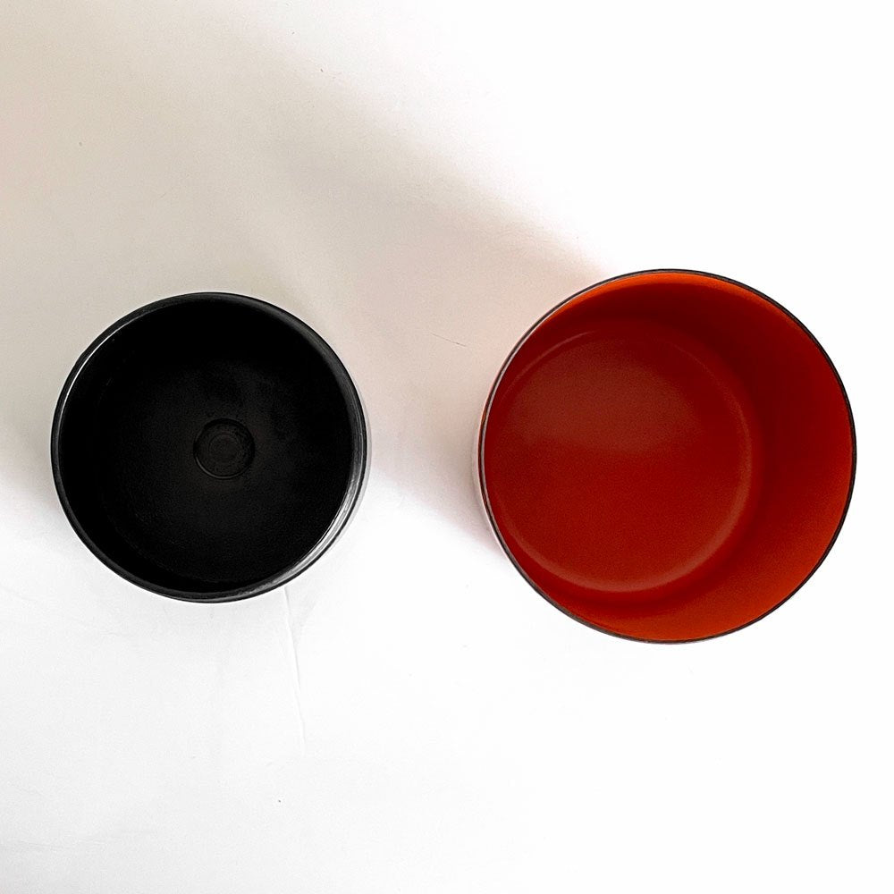 キャサリンホルム Cathrineholm ロータス Lotus キャニスター 缶 オレンジ 蓋付き アルミ製 北欧 ビンテージ ■