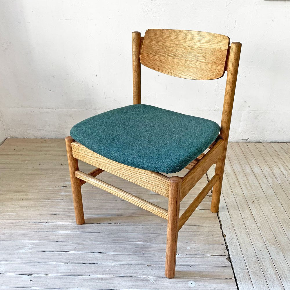 モモナチュラル MOMO Natural READY-MADE アントバックチェア ANT BACK CHAIR OAW MEDIUM teal green オーク材 ダイニングチェア 定価￥25,000- A★