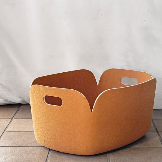 ムート MUUTO レストアバスケット RESTORE BASKET レギュラー バーントオレンジ フェルト地 ミカ トルバネン 専用袋付き デンマーク A ◇