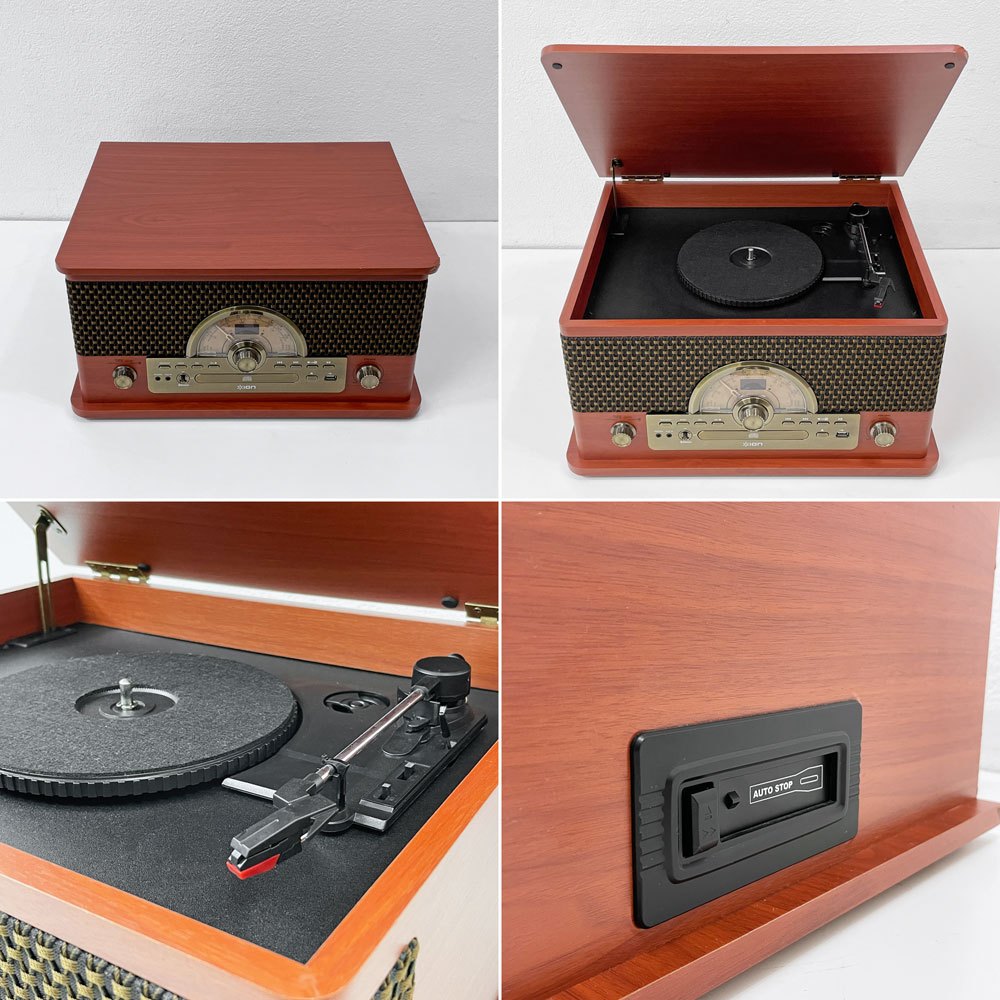 イオンオーディオ ION AUDIO オールインワンミュージックプレイヤー SUPERIOR LP レコード カセット CD ラジオ USB Bluetooth ●