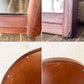ジャパンビンテージ Japan Vintage チーク材 ウォールミラー アーチ型 鏡 姿見 35×127.5cm 壁掛け式 北欧スタイル ◎