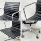 ハーマンミラー Herman Miller アルミナムグループ マネジメントチェア 本革 ブラック 5本脚 キャスター付 C&R イームズ ●