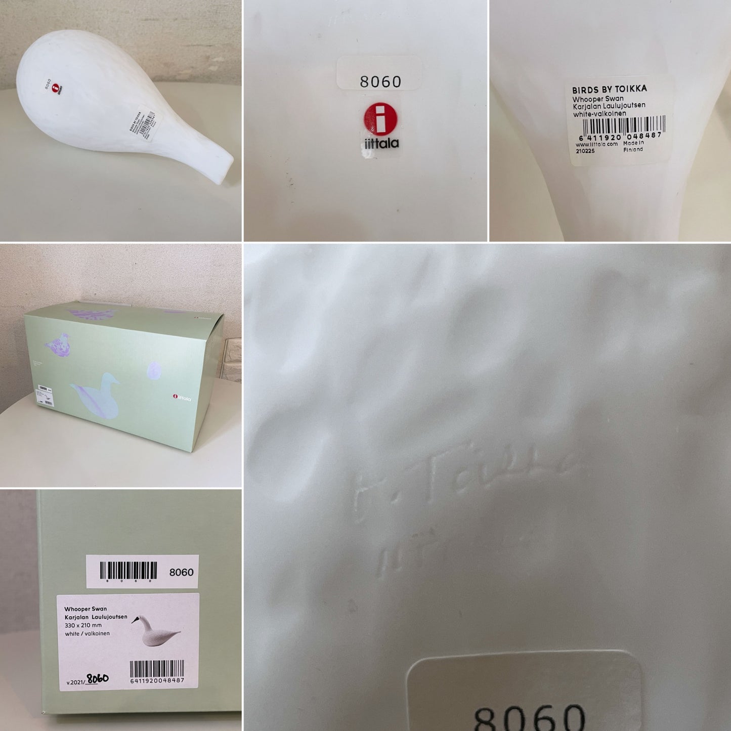 イッタラバード iittala バーズバイトイッカ Birds by Toikka オオハクチョウ Whooper Swan White 2007年 オイバ・トイッカ 箱付 北欧雑貨 ◎