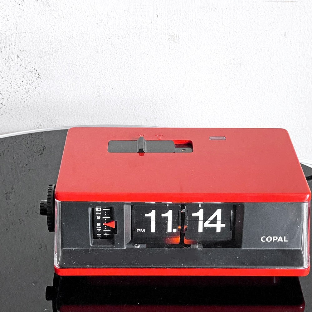 コパル COPAL パタパタクロック RP-240 フリップ式 デジタル時計 置き時計 レッド コンセント式 アラーム機能 昭和レトロ ビンテージ ■