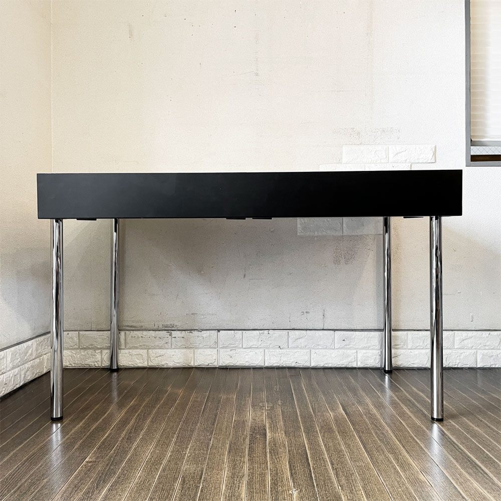 ユーエスエムハラー USM Haller モジュラーファニチャー ハラーテーブル デスク W120×D65cm ホワイト系カラー ケーブルダクト＆高さ調節機能付 希少サイズ ◎