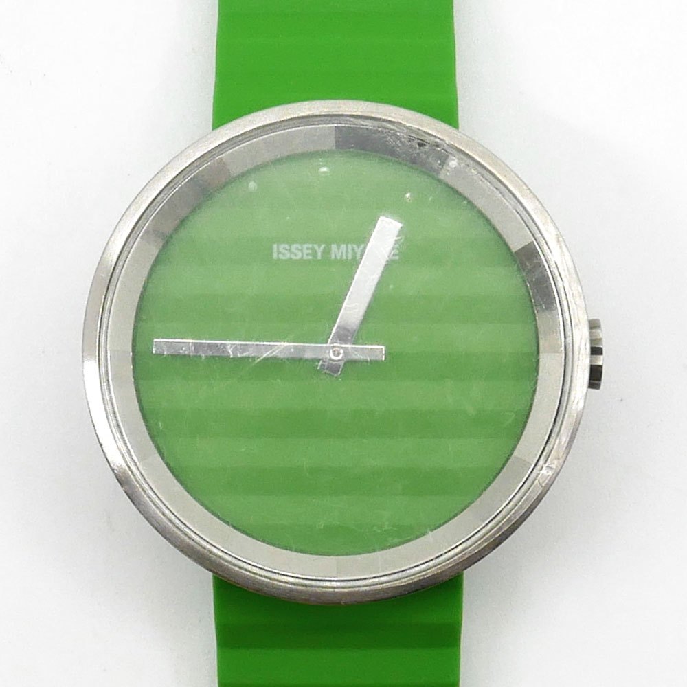 イッセイミヤケウォッチ ISSEY MIYAKE WATCH プリーズ PLEASE 腕時計 SILAAA04 グリーン ジャスパー・モリソン Jasper Morrison 定価￥22,050- ●