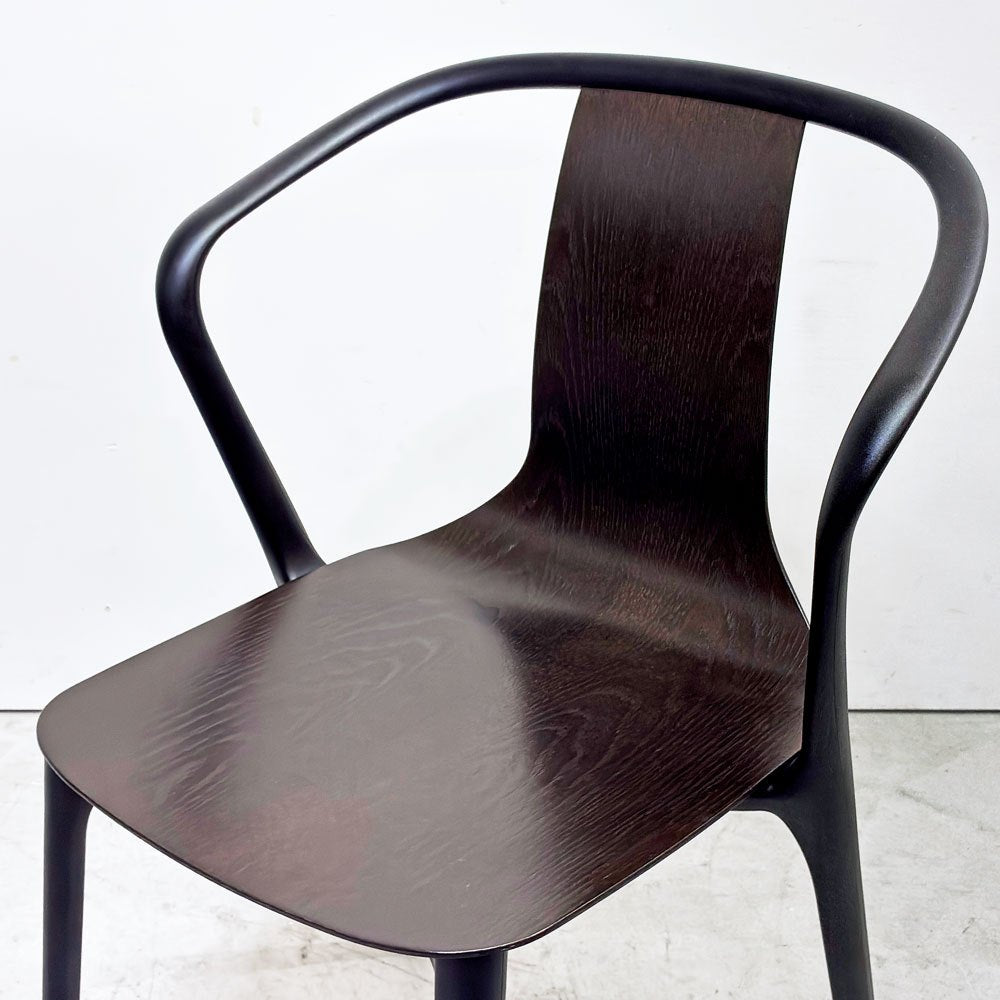ヴィトラ Vitra ベルヴィルチェア Belleville Chair アームチェア ダイニングチェア スタッキングチェア オーク材 ダークブラウン系カラー ロナン & エルワン・ブルレック A ●