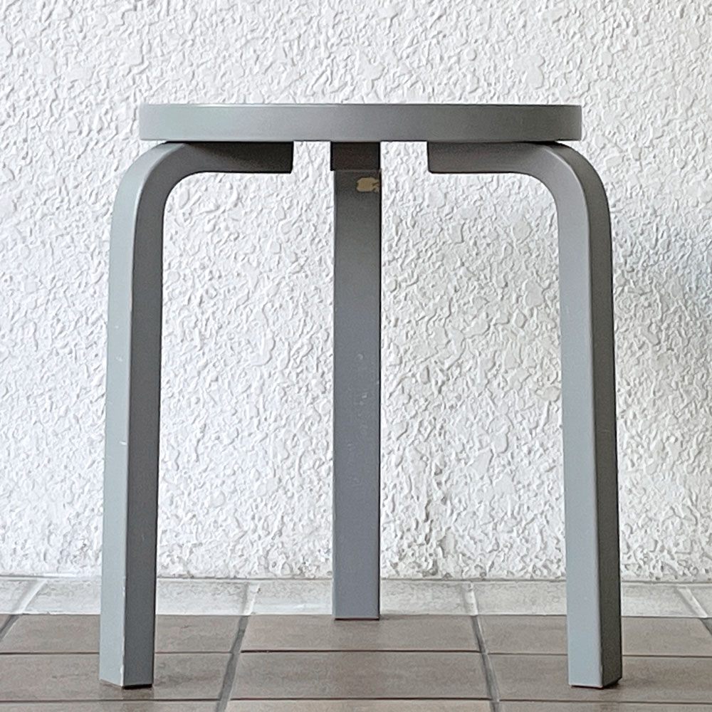 アルテック artek スツール60 3本脚 アルテック創立75周年記念モデル グレー アアルト 希少 ◇