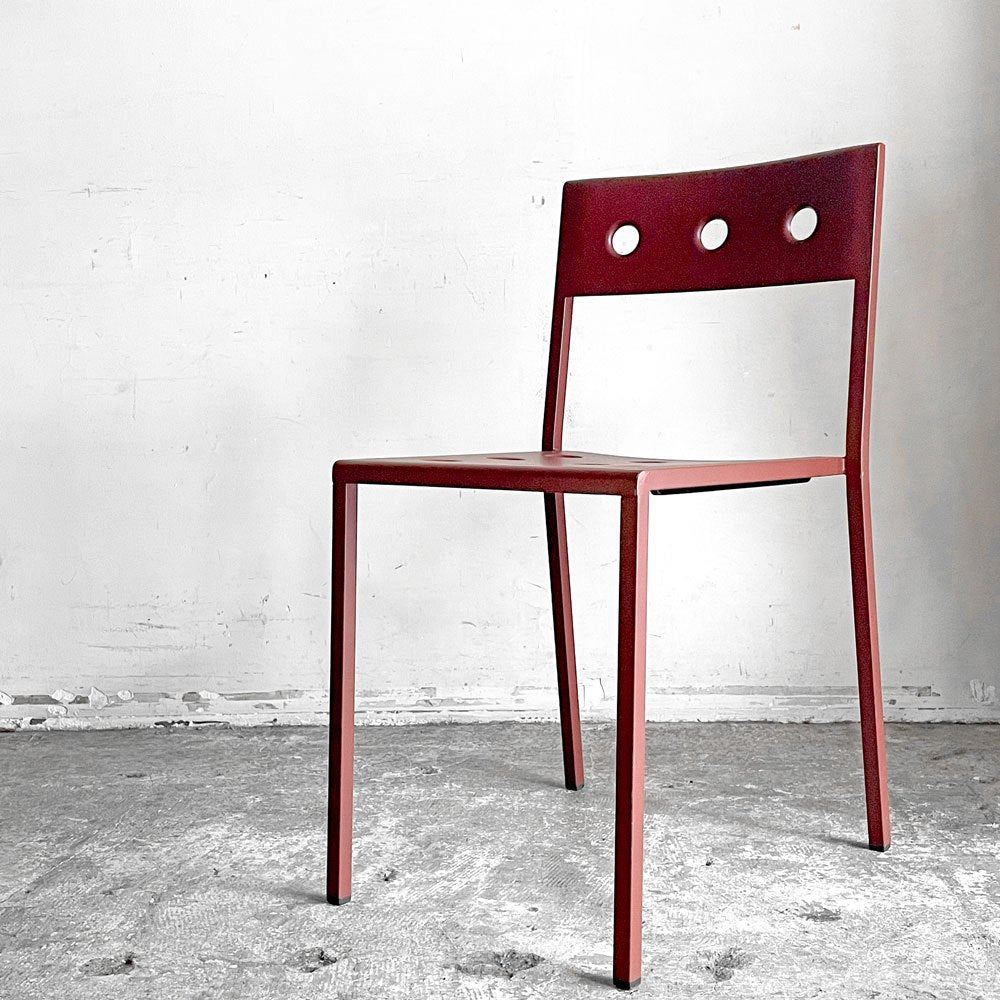 ヘイ HAY バルコニーチェア BALCONY CHAIR 屋外用 ダイニングチェア アームレス スタッキング スチール アイアンレッド 北欧デンマーク 定価￥44,000- B ■