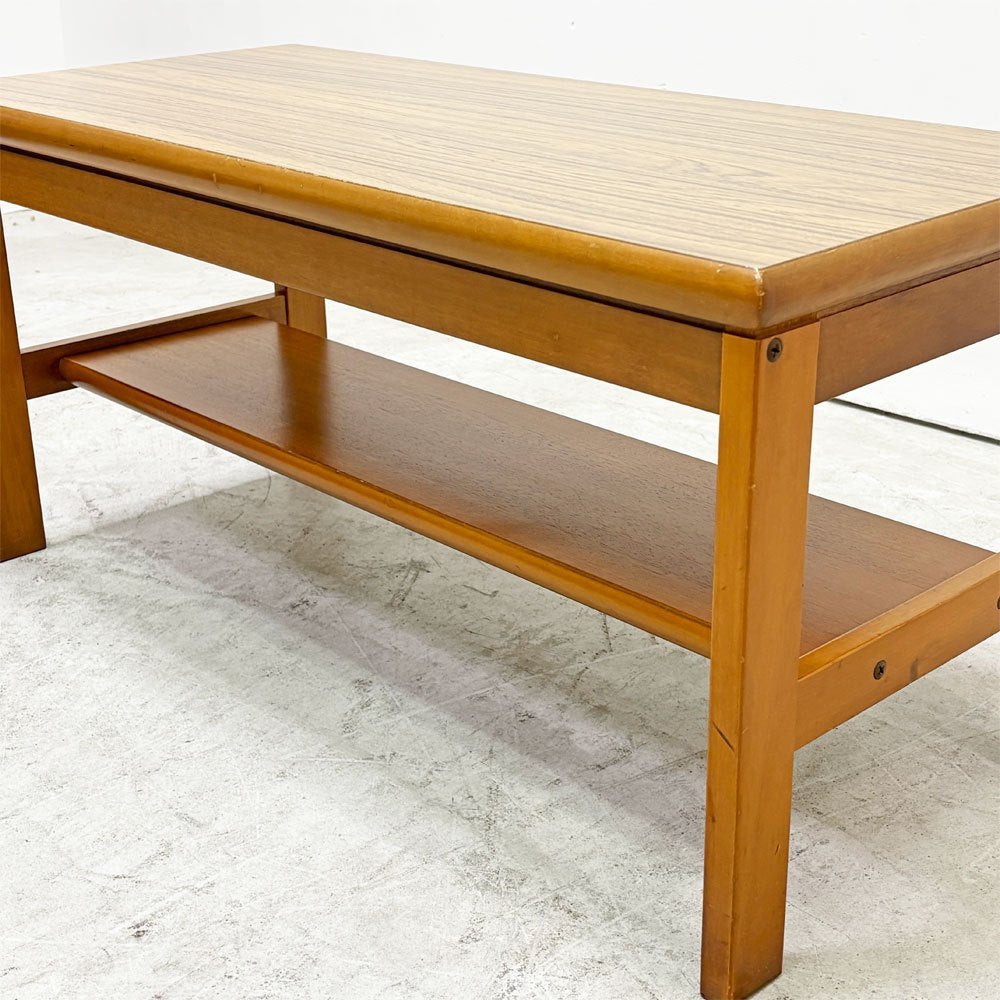 コクヨ KOKUYO デコラトップ コーヒーテーブル センターテーブル W90cm ジャパニーズミッドセンチュリー ビンテージ ●