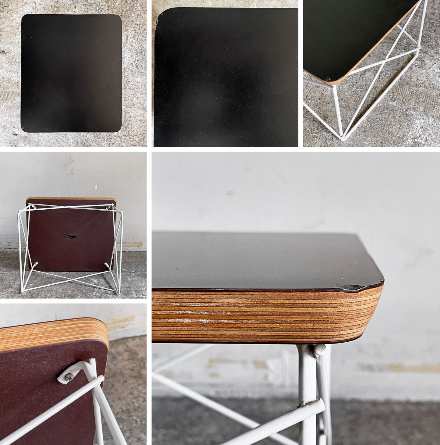 ハーマンミラー Herman Miller LTRT ワイヤーベース ローテーブル メラミントップ C&R イームズ ブラック ミッドセンチュリー ■
