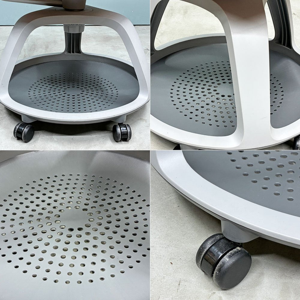 スチールケース Steelcase ノード node ミーティングチェア オフィスチェア シトロン 可動式サイドテーブル＆キャスター付き ◎ ◎