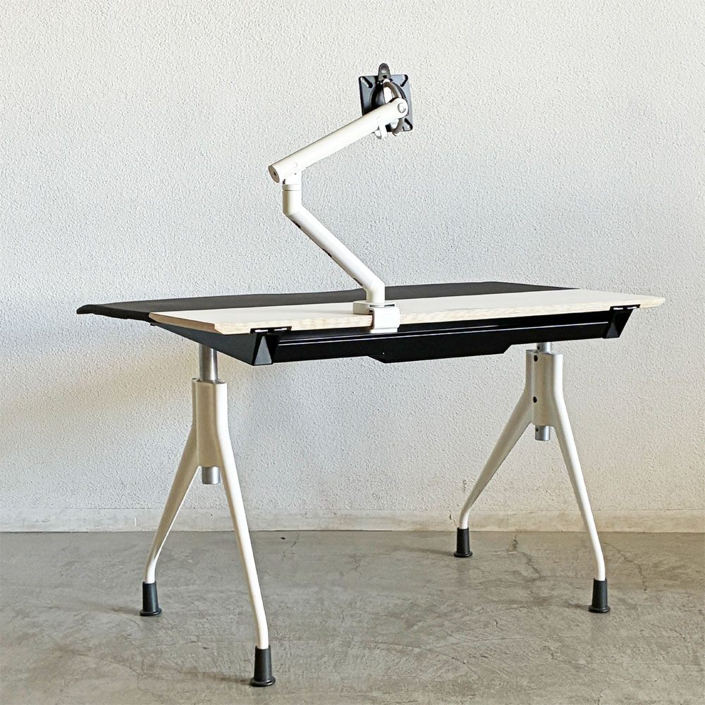 ハーマンミラー Herman Miller エンベロップデスク Envelop Desk スライド天板 & 高さ調節機能 ビル・スタンフ ジェフ・ウェバー モニターアーム パソコンデスク 取扱説明書・組み立て説明書付 B 〓