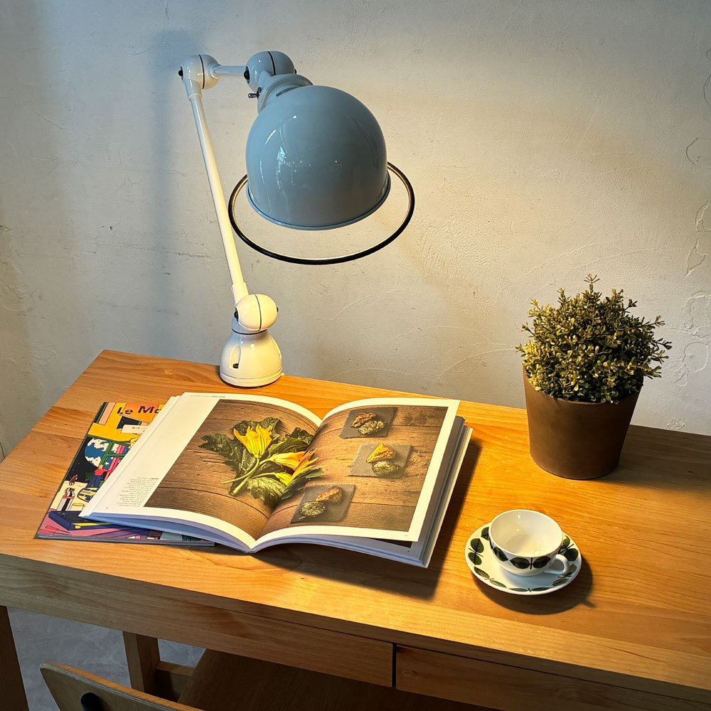 ジェルデ JIELDE ロフト LOFT4040 クランプ デスクライト ホワイト インダストリアル 美品 フランス 定価￥74.800- ★