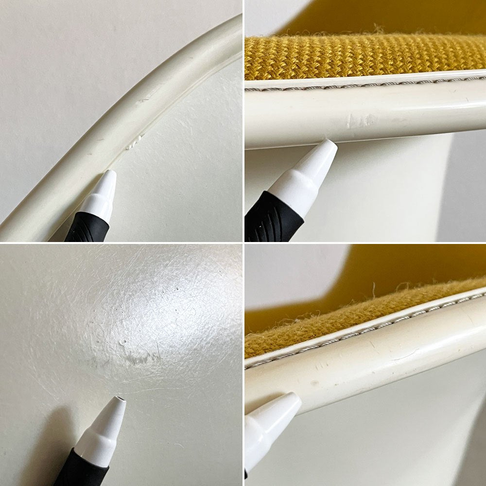 ハーマンミラー Herman Miller MFS製 アームシェルチェア FRP アプホルスター エッフェルベース ミッドセンチュリー イームズ ビンテージ 現状品 ◇
