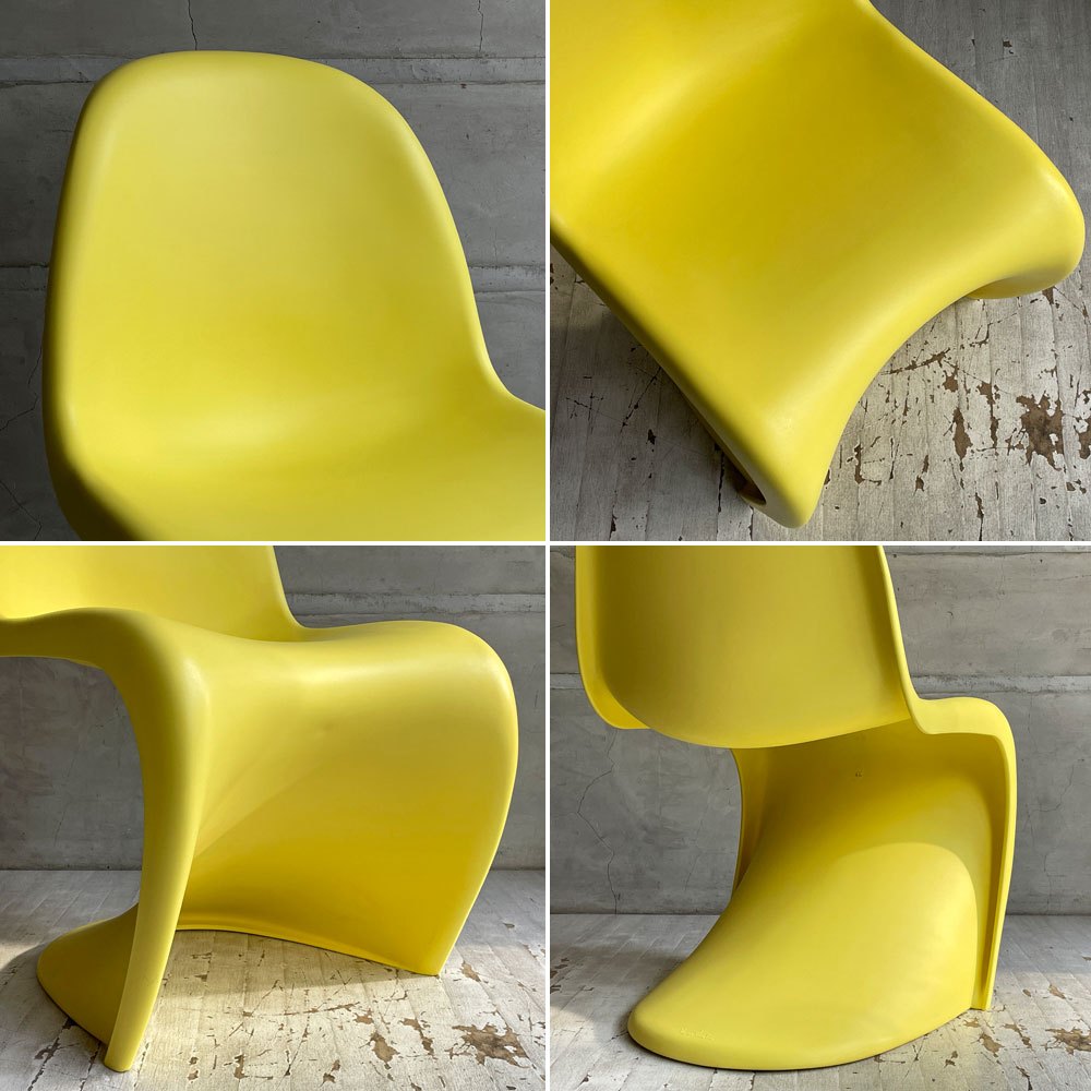 ヴィトラ vitra パントンチェア Panton Chair イエロー 屋内外使用可 ヴェルナー・パントン 旧モデル 廃番カラー ミッドセンチュリー スペースエイジ B♪