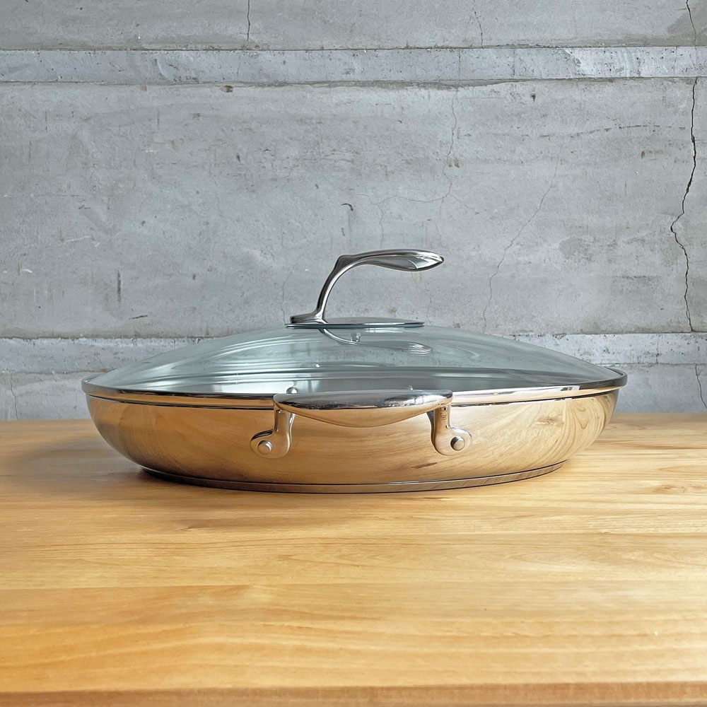 タッパーウェア Tupperware シェフシリーズ Chef Series パエリアパン Paella pan φ36cm ガラス蓋付 ステンレス 日本未発売品 ♪