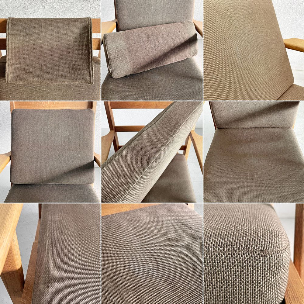 ゲタマ GETAMA GE290A イージーチェア ハイバック 1Pソファ オーク材フレーム オリジナルファブリック ブラウン系 ハンス・J・ウェグナー デンマーク 北欧ビンテージ 〓