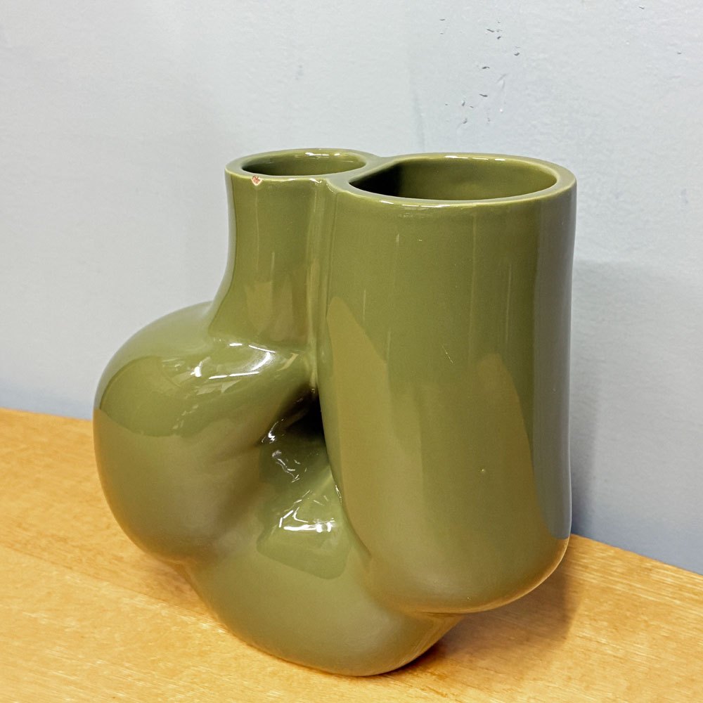 ヘイ HAY チュビー Chubby Vase フラワーベース オリーブグリーン H20cm ワン＆ソーダーストロム Wang & Soderstrom デンマーク ◎